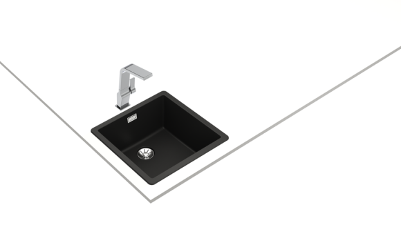 Мойка подстольного / врезного монтажа из Тегранита Плюс с 1 чашей RADEA R10 40.40 M-TG  CARBON