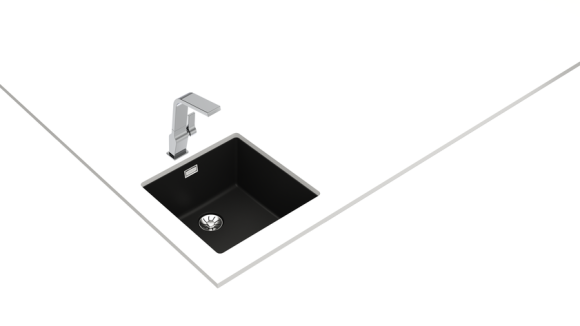 Мойка подстольного / врезного монтажа из Тегранита Плюс с 1 чашей RADEA R10 40.40 M-TG  CARBON
